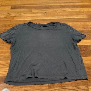 Zara Women's Charcoal Short Sleeve Tee